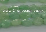 CBJ67 15.5 inches 6*8mm faceted oval jade gemstone beads