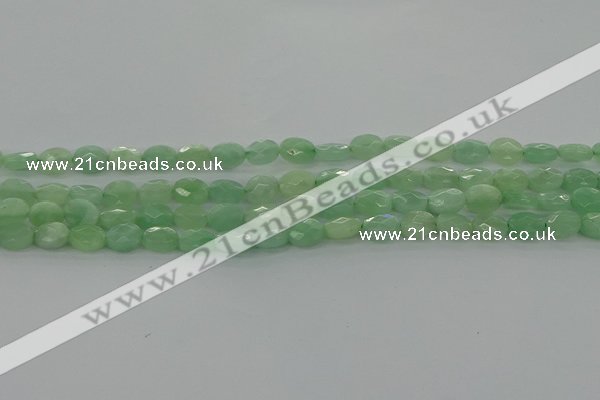 CBJ67 15.5 inches 6*8mm faceted oval jade gemstone beads