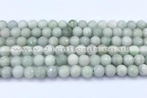 CBJ682 15 inches 8mm faceted round jade gemstone beads