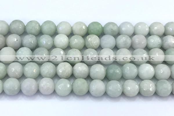 CBJ683 15 inches 10mm faceted round jade gemstone beads