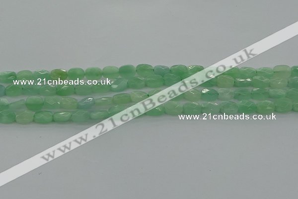 CBJ69 15.5 inches 6*8mm faceted rectangle jade gemstone beads