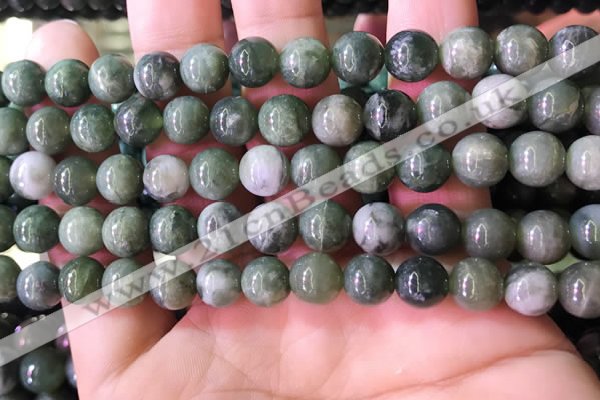 CBJ707 15.5 inches 8mm round green jade beads wholesale