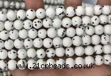 CBJ747 15.5 inches 8mm round dalmatian jade gemstone beads wholesale