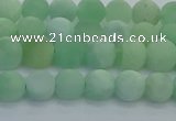 CBJ81 15.5 inches 6mm round matte jade gemstone beads wholesale