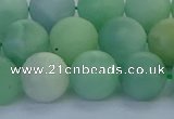 CBJ84 15.5 inches 12mm round matte jade gemstone beads wholesale