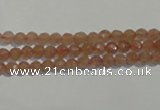 CBQ07 15.5 inches 4mm faceted round strawberry quartz beads