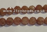 CBQ09 15.5 inches 8mm faceted round strawberry quartz beads