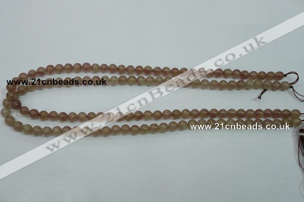 CBQ201 15.5 inches 6mm round strawberry quartz beads wholesale