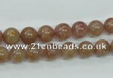 CBQ202 15.5 inches 8mm round strawberry quartz beads wholesale