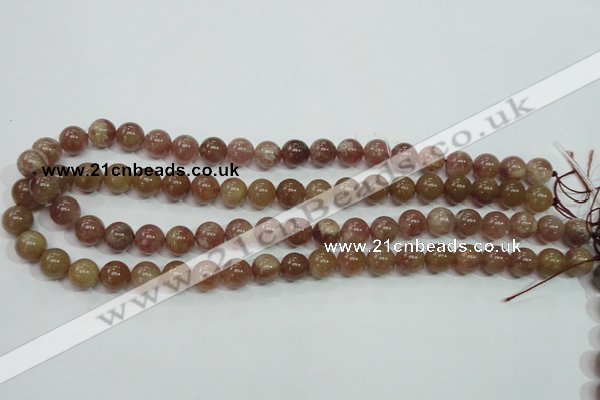 CBQ203 15.5 inches 10mm round strawberry quartz beads wholesale