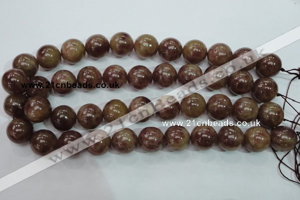 CBQ207 15.5 inches 18mm round strawberry quartz beads wholesale