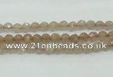 CBQ210 15.5 inches 4mm faceted round strawberry quartz beads