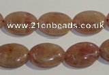 CBQ22 15.5 inches 13*18mm oval strawberry quartz beads wholesale