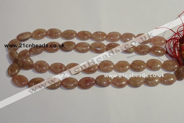 CBQ22 15.5 inches 13*18mm oval strawberry quartz beads wholesale