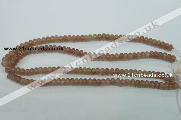 CBQ220 15.5 inches 5*8mm rondelle strawberry quartz beads