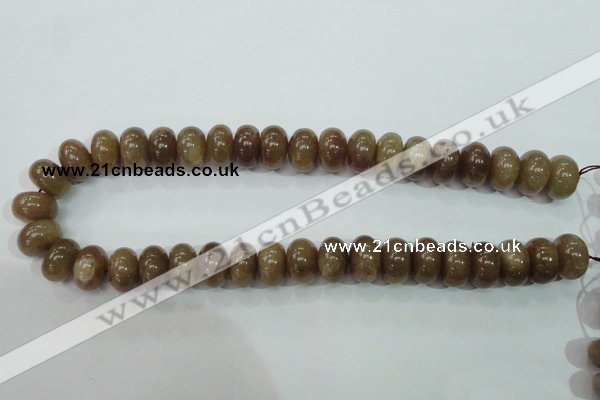 CBQ221 15.5 inches 10*16mm rondelle strawberry quartz beads