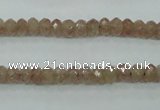 CBQ222 15.5 inches 4*6mm faceted rondelle strawberry quartz beads