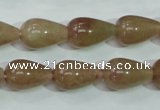 CBQ228 15.5 inches 10*16mm teardrop strawberry quartz beads