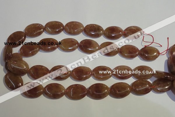 CBQ24 15.5 inches 18*25mm oval strawberry quartz beads wholesale