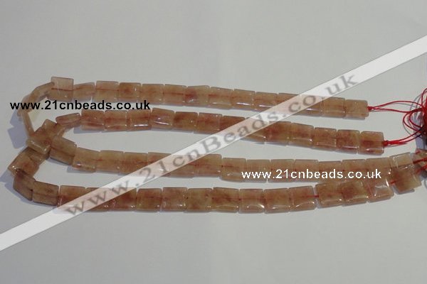 CBQ29 15.5 inches 12*12mm square strawberry quartz beads wholesale