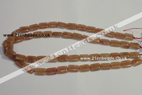 CBQ30 15.5 inches 10*14mm rectangle strawberry quartz beads