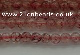 CBQ300 15.5 inches 4mm round natural strawberry quartz beads