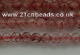 CBQ300 15.5 inches 4mm round natural strawberry quartz beads