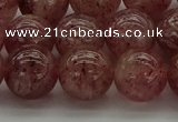 CBQ304 15.5 inches 12mm round natural strawberry quartz beads