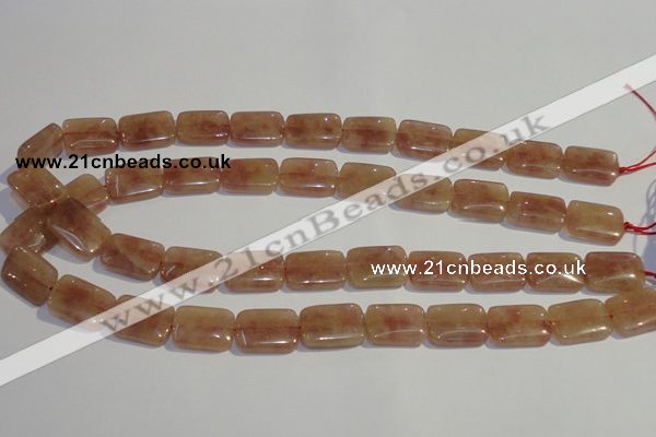 CBQ31 15.5 inches 13*18mm rectangle strawberry quartz beads