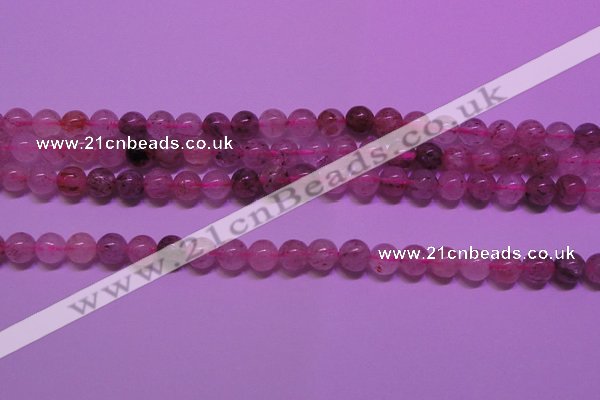 CBQ401 15 inches 6mm round natural strawberry quartz beads