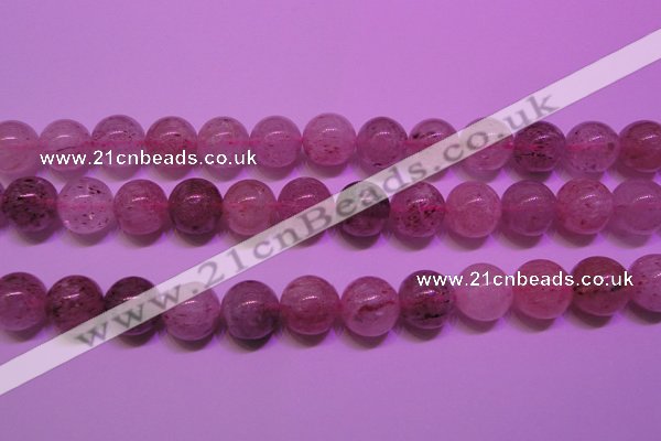 CBQ404 15 inches 12mm round natural strawberry quartz beads