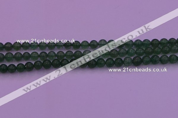 CBQ421 15.5 inches 6mm round green strawberry quartz beads