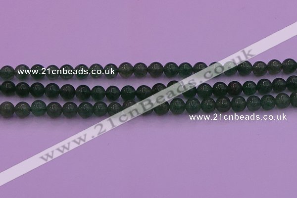 CBQ422 15.5 inches 7mm round green strawberry quartz beads