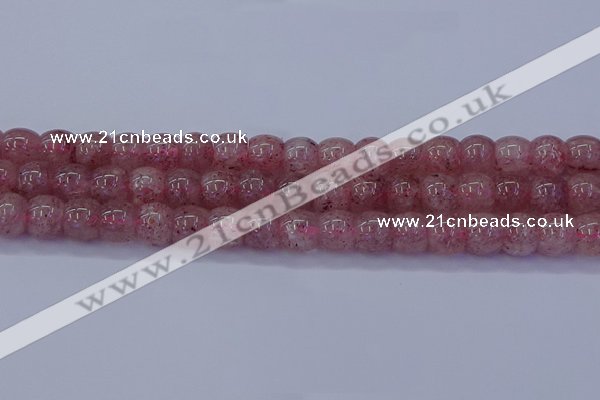 CBQ440 15.5 inches 8*11mm drum lavender strawberry quartz beads