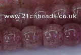 CBQ442 15.5 inches 12*16mm rondelle strawberry quartz beads