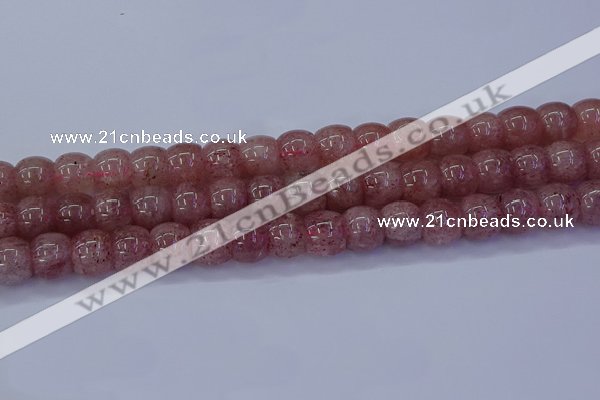 CBQ442 15.5 inches 12*16mm rondelle strawberry quartz beads