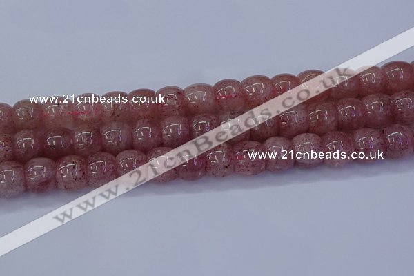 CBQ443 15.5 inches 13*18mm rondelle strawberry quartz beads