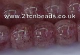 CBQ444 15.5 inches 15*20mm rondelle strawberry quartz beads