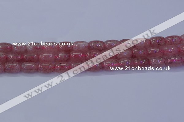 CBQ447 15.5 inches 10*14mm drum strawberry quartz beads