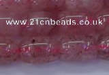 CBQ448 15.5 inches 12*16mm drum strawberry quartz beads