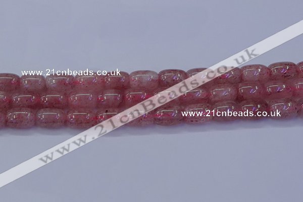 CBQ448 15.5 inches 12*16mm drum strawberry quartz beads