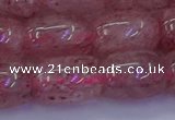 CBQ449 15.5 inches 13*18mm drum strawberry quartz beads
