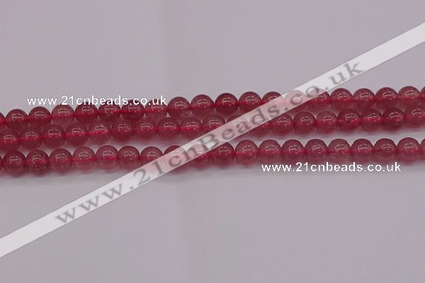 CBQ487 15.5 inches 8mm round strawberry quartz beads wholesale