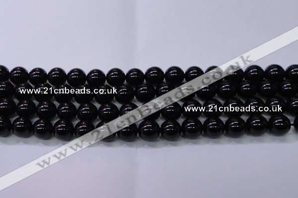 CBQ504 15.5 inches 12mm round natural black quartz beads