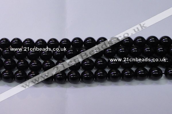 CBQ505 15.5 inches 14mm round natural black quartz beads