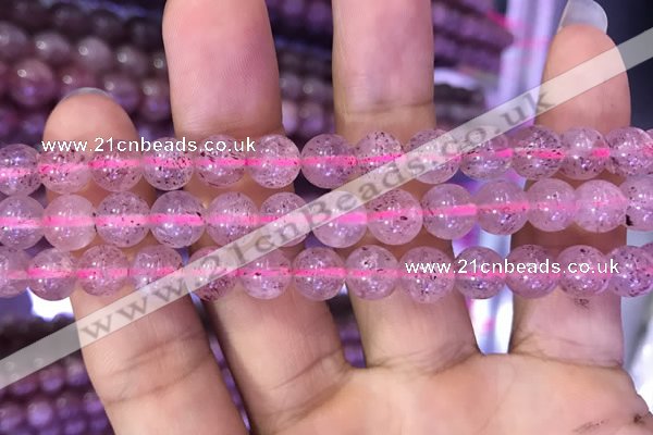 CBQ552 15.5 inches 8mm round strawberry quartz beads wholesale