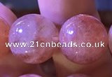 CBQ563 15.5 inches 14mm round golden strawberry quartz beads