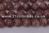 CBQ602 15.5 inches 8mm round natural strawberry quartz beads