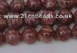 CBQ603 15.5 inches 10mm round natural strawberry quartz beads