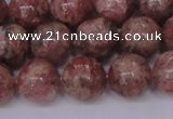 CBQ604 15.5 inches 12mm round natural strawberry quartz beads